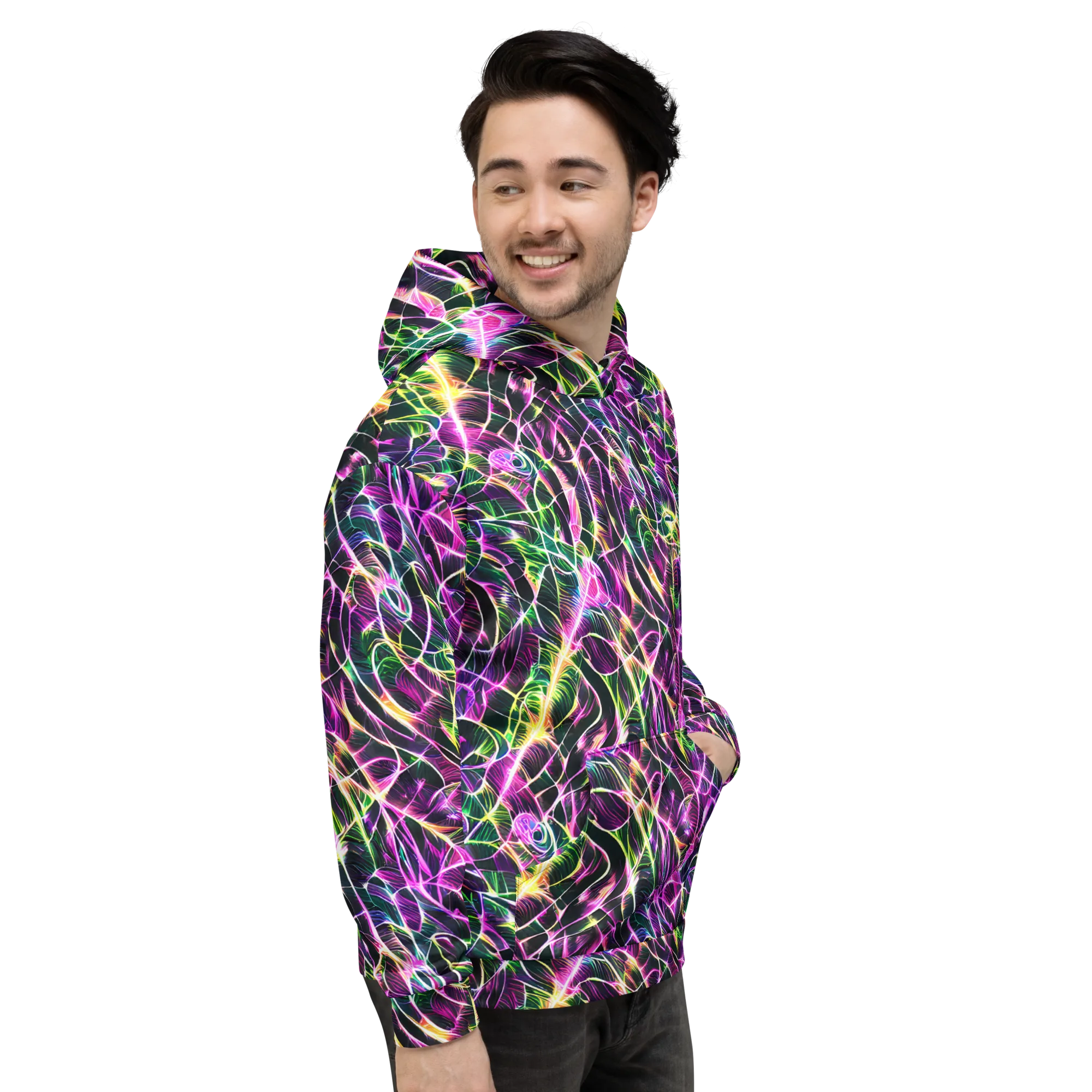 Cyber Botanical on Hoodie — Right