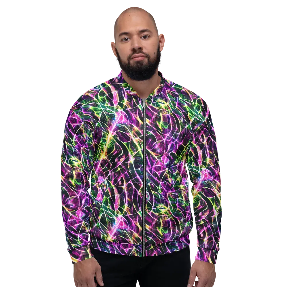Cyber Botanical on Bomber Jacket — Front