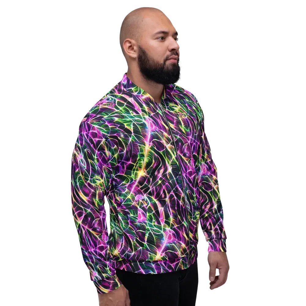 Cyber Botanical on Bomber Jacket — Right