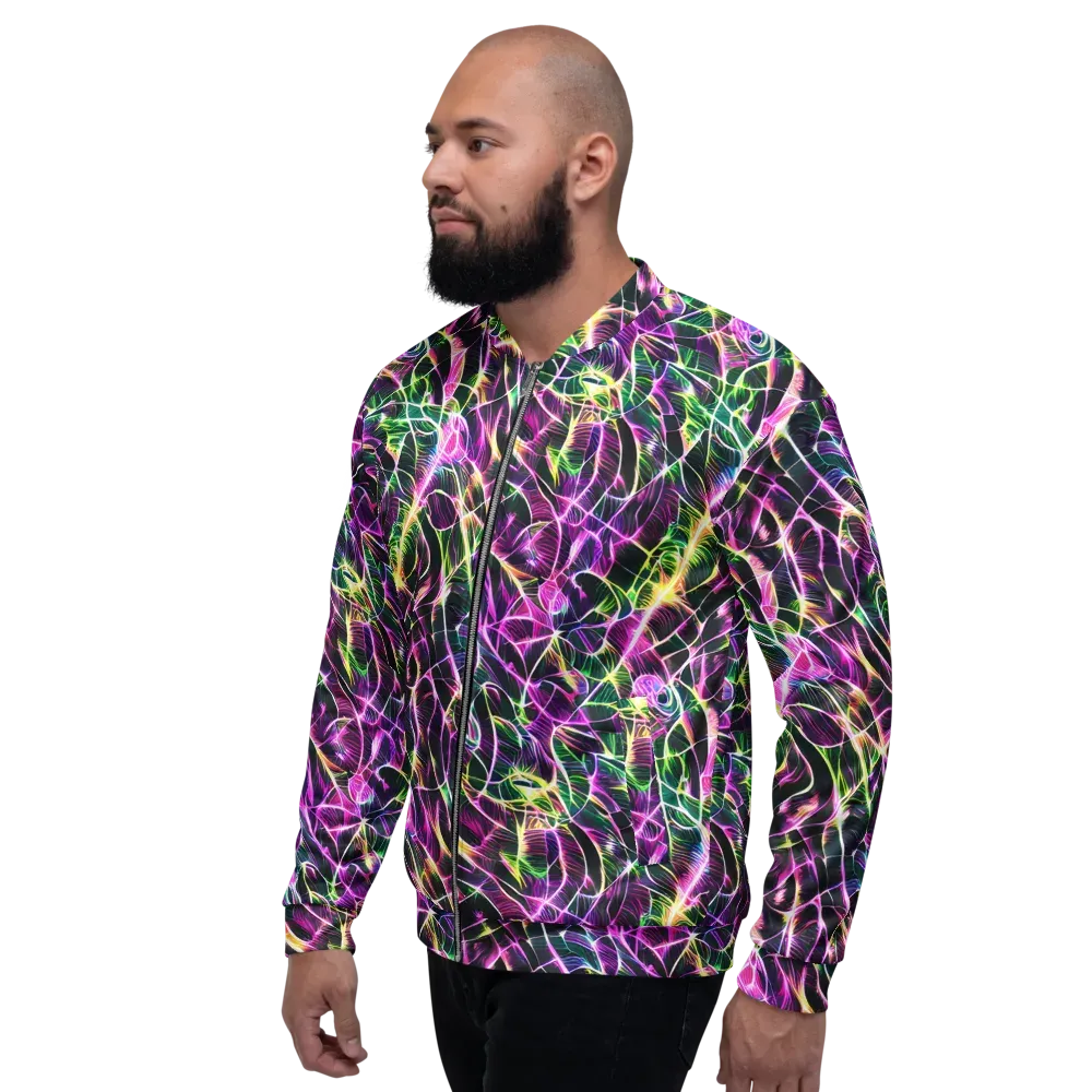 Cyber Botanical on Bomber Jacket — Left