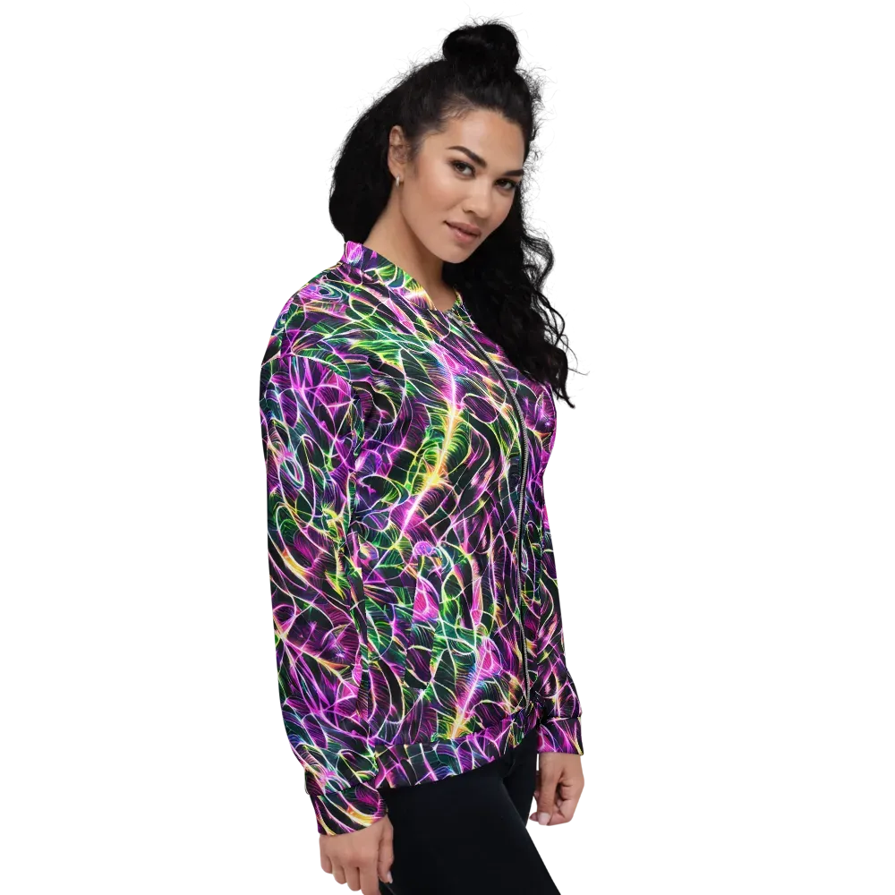 Cyber Botanical on Bomber Jacket — Right