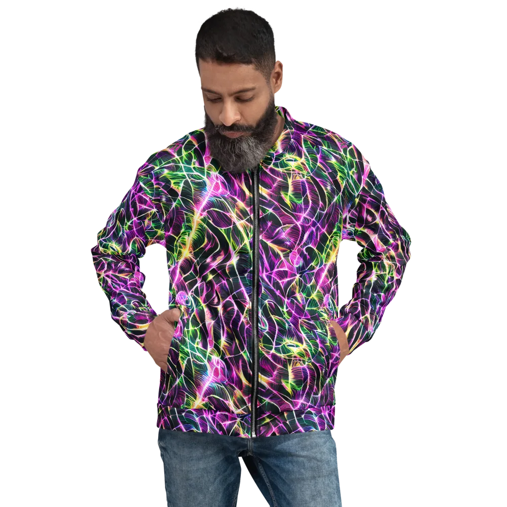 Cyber Botanical on Bomber Jacket — Front