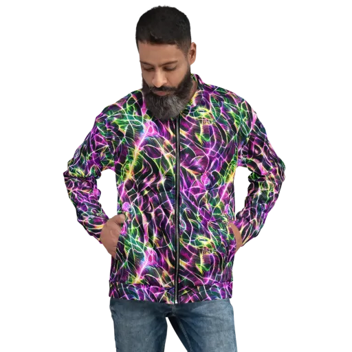 Cyber Botanical on a Bomber Jacket