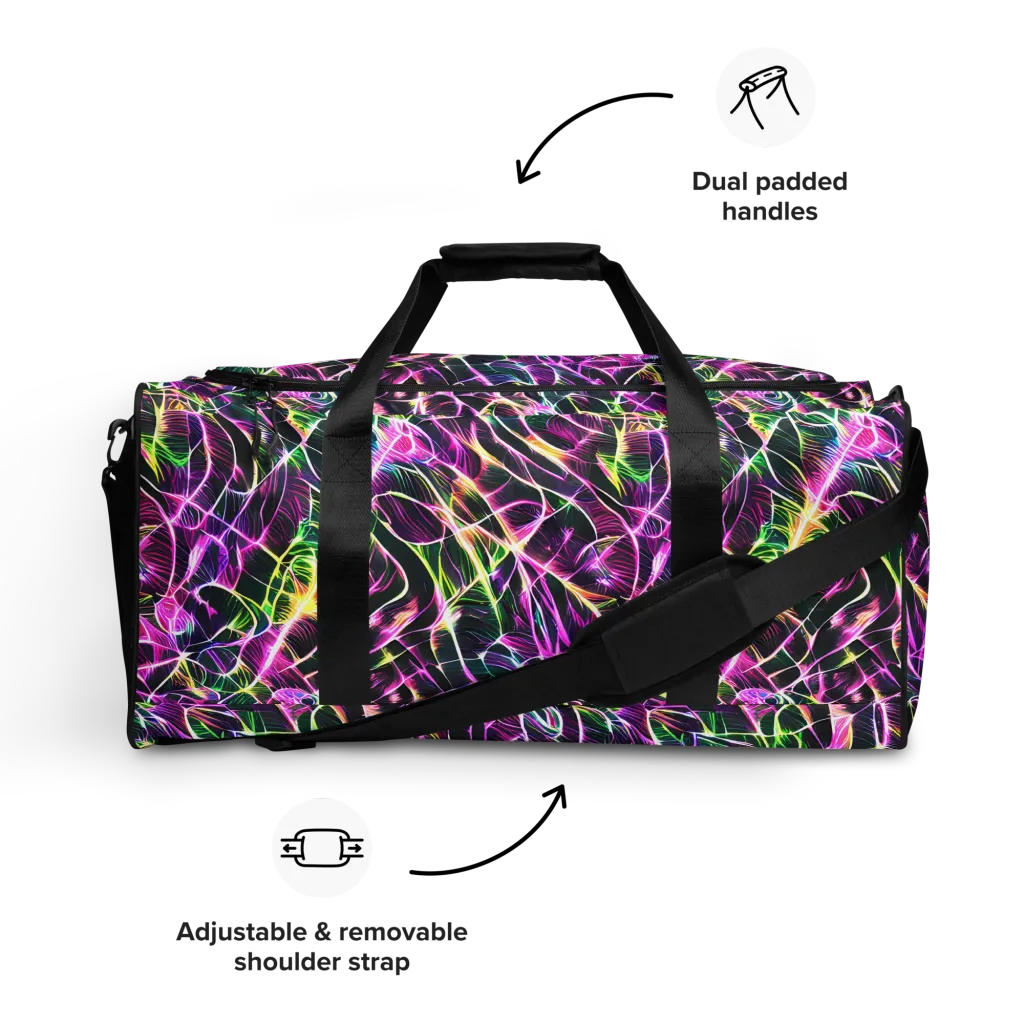 Cyber Botanical on Duffle Bag — Front