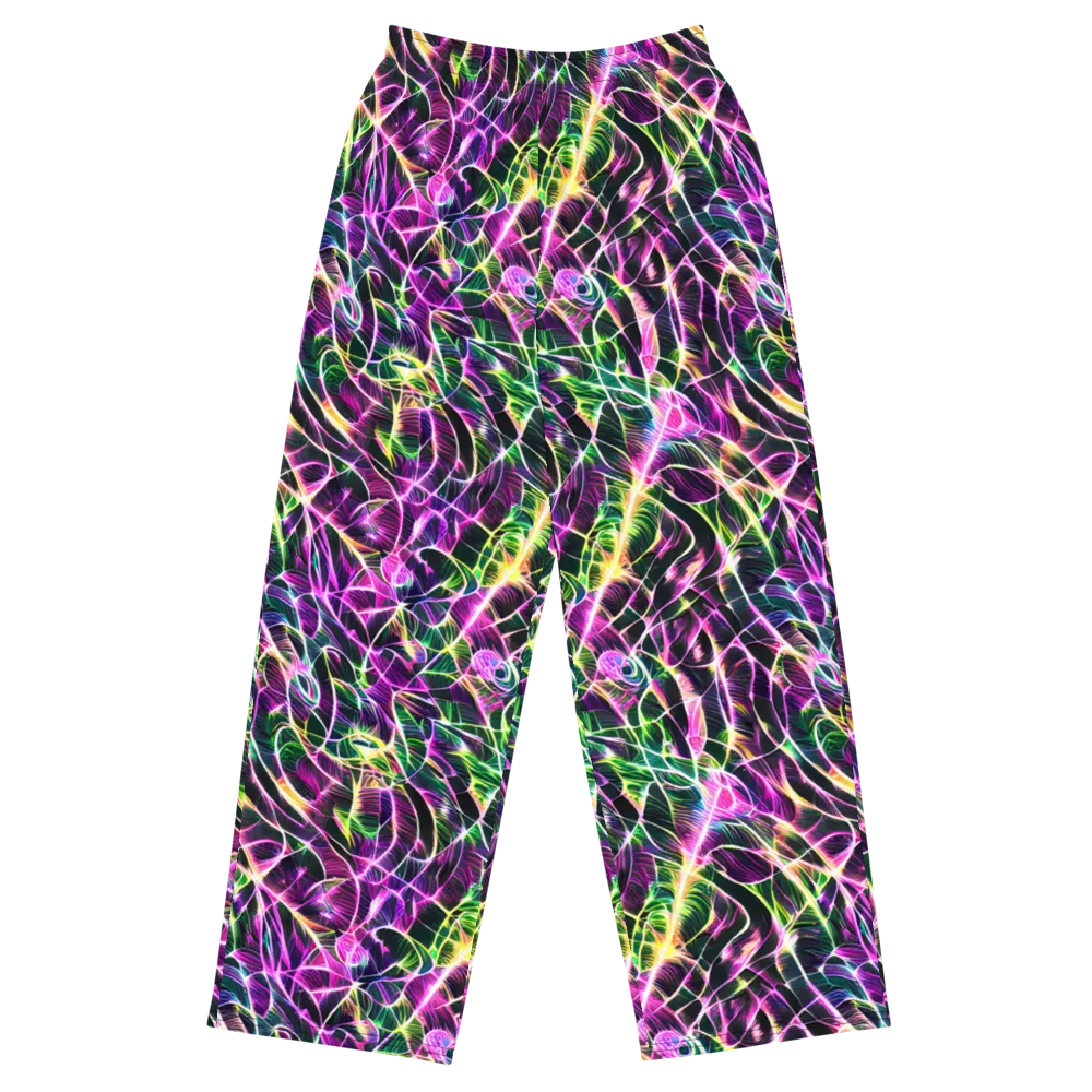 Cyber Botanical on Wide-Leg Pants — Front