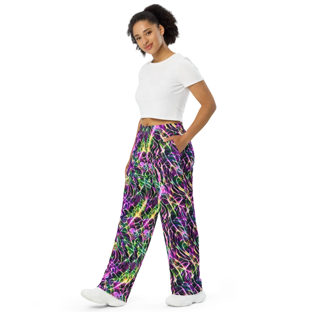 Cyber Botanical on Wide-Leg Pants — Left Front
