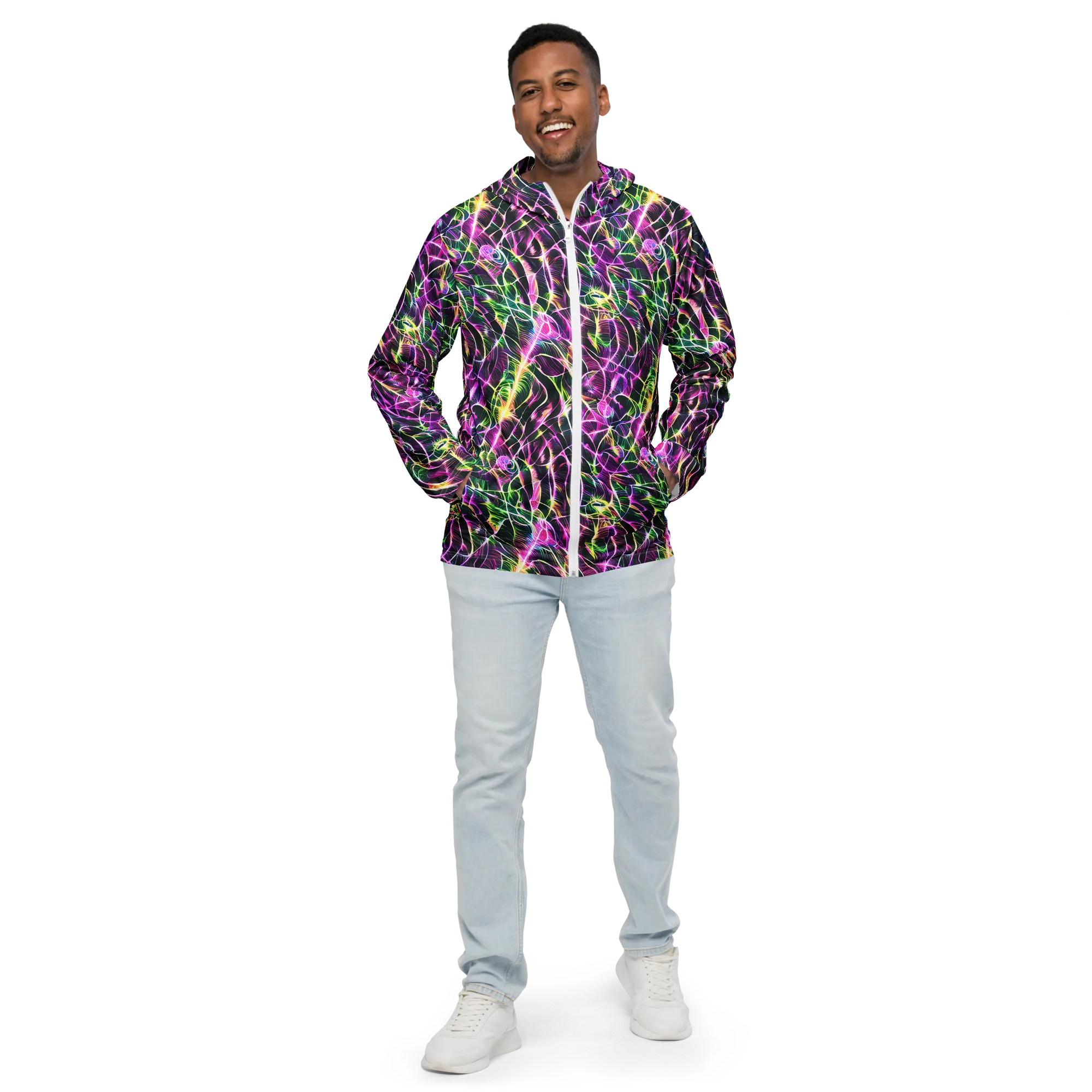 Cyber Botanical on Men's Windbreaker — Front