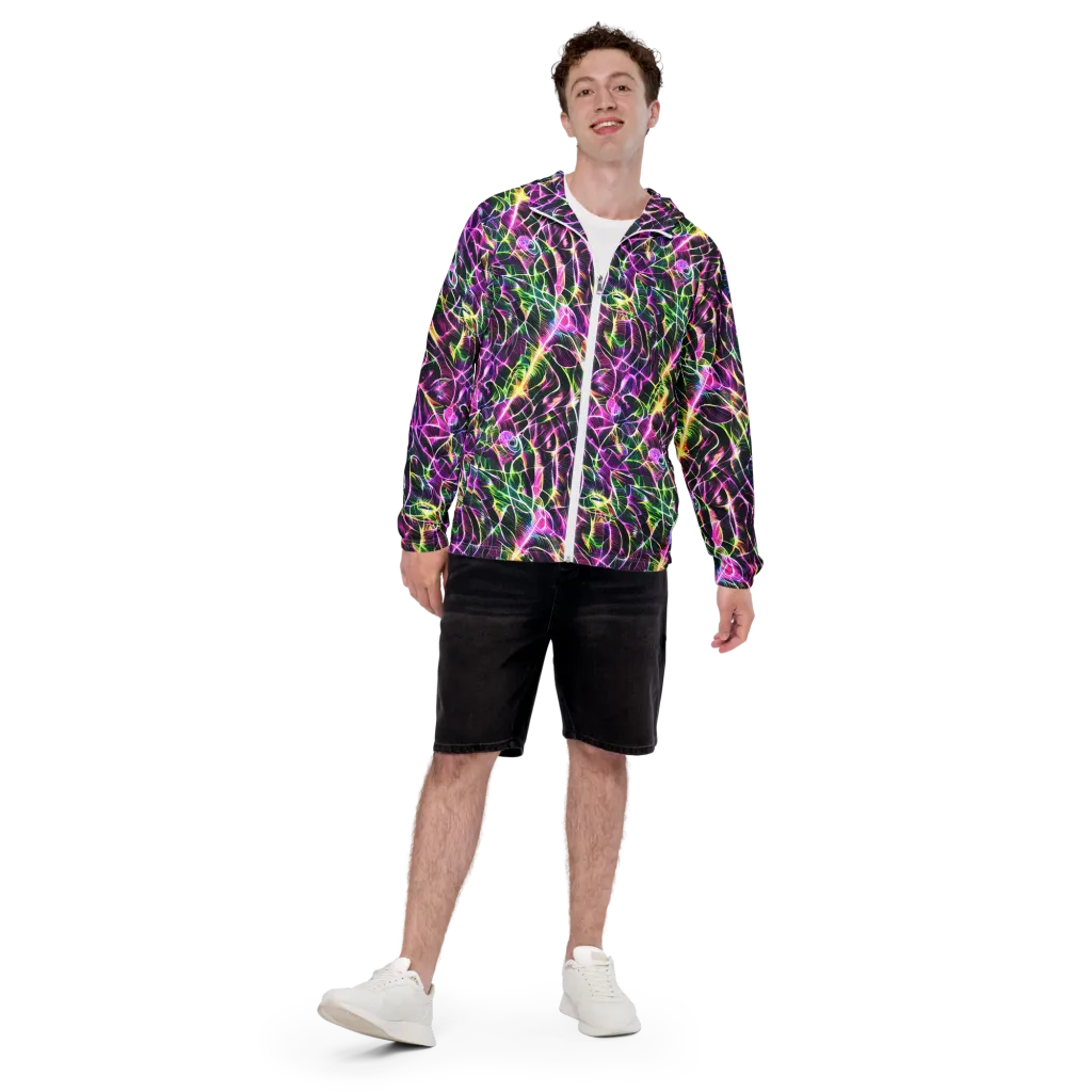 Cyber Botanical on Men's Windbreaker — Front
