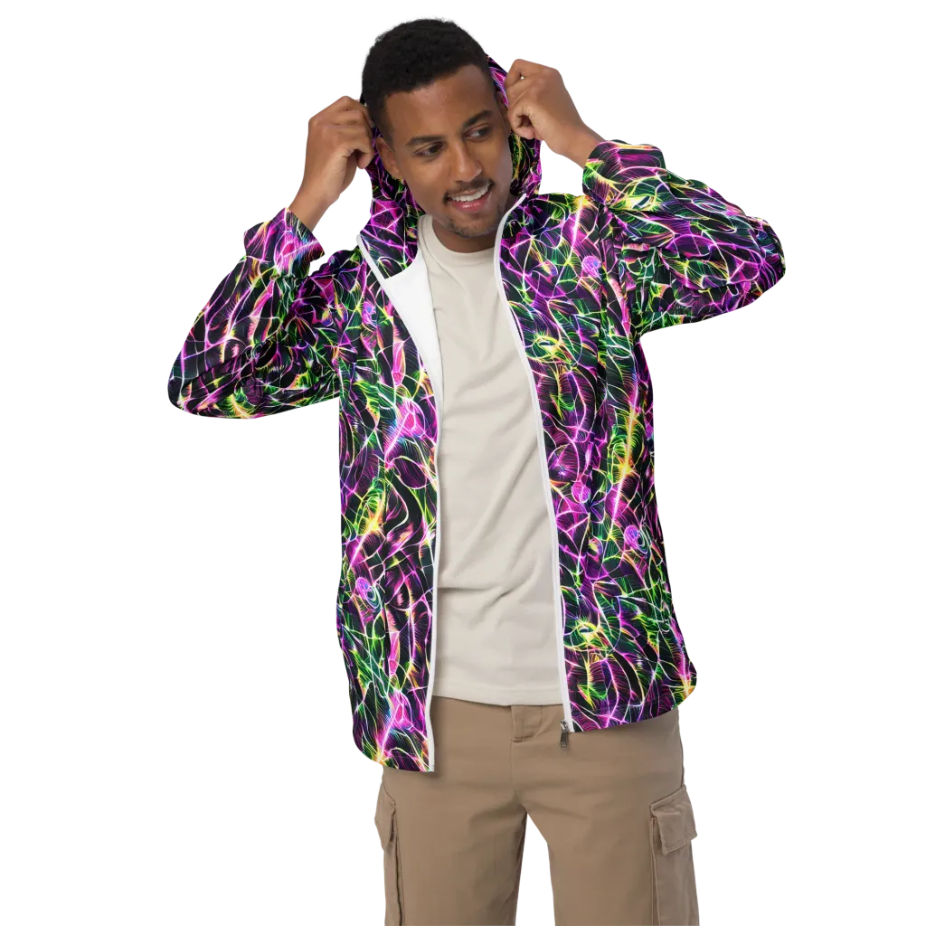 Cyber Botanical on Men's Windbreaker — Front