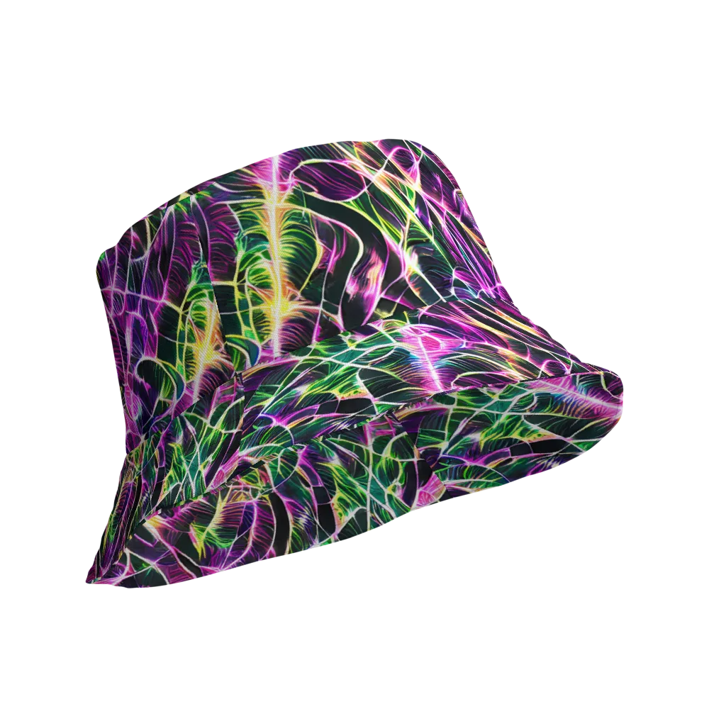Cyber Botanical on Reversible Bucket Hat — Product details Outside
