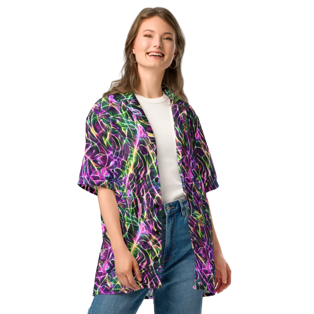 Cyber Botanical on Button Shirt — Front