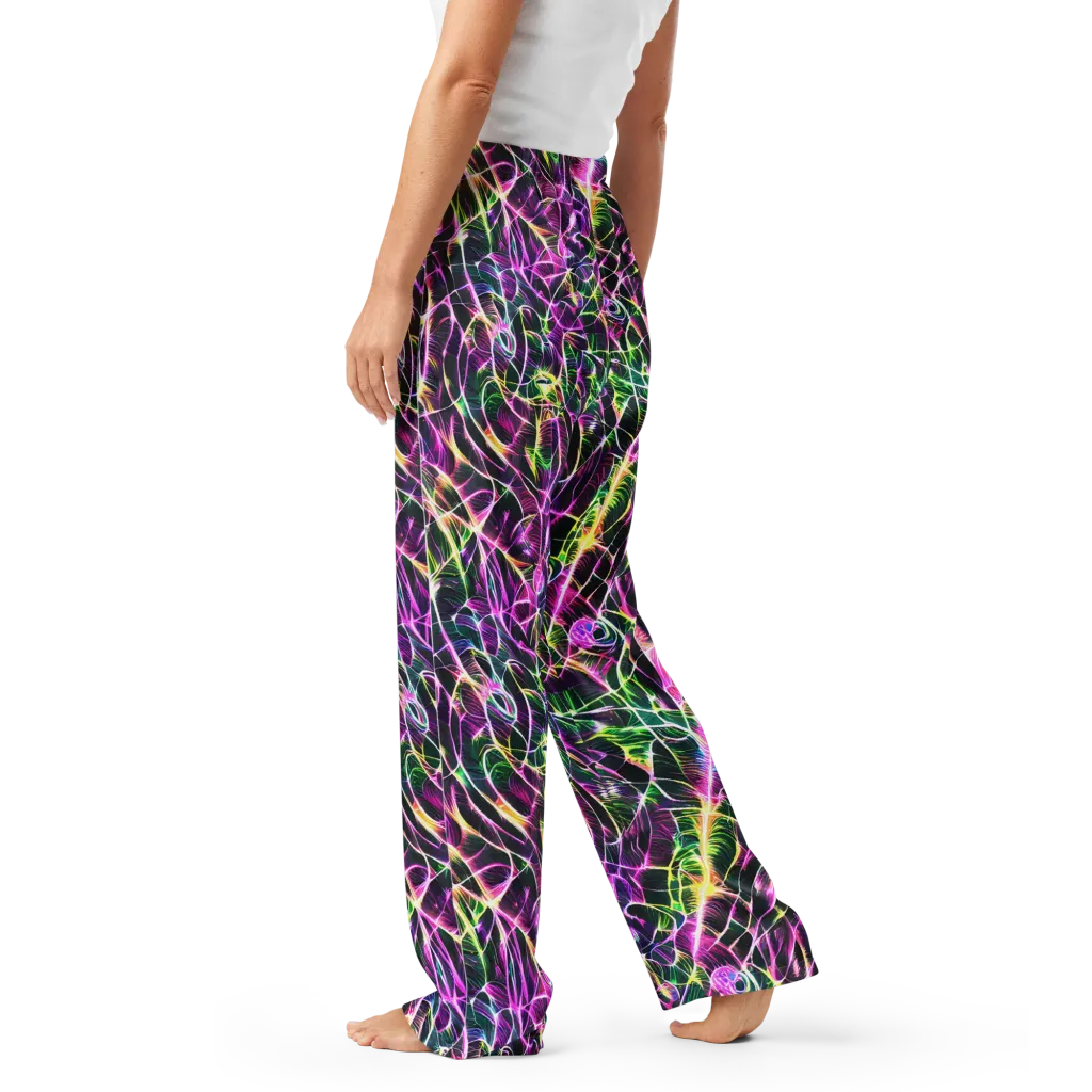 Cyber Botanical on Women's Pajama Pants — Left