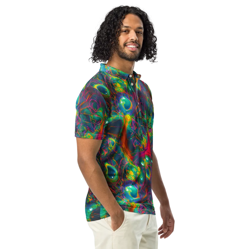 Aurora Grove on Men's Slim Fit Polo Shirt — Right Front
