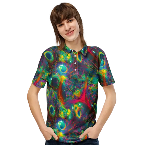 Aurora Grove on a Men's Slim Fit Polo Shirt