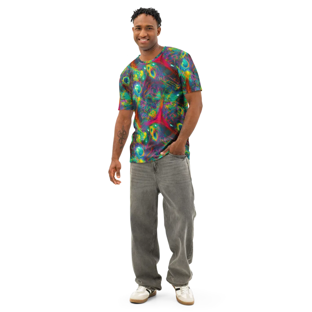 Aurora Grove on Men's Cotton Crew Neck T-Shirt — Front