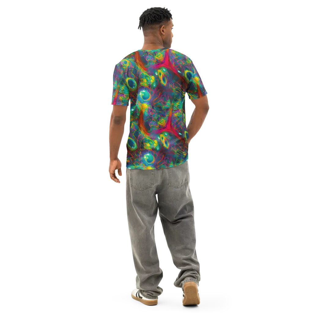 Aurora Grove on Men's Cotton Crew Neck T-Shirt — Back