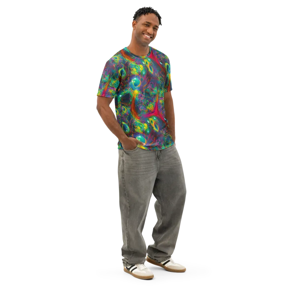 Aurora Grove on Men's Cotton Crew Neck T-Shirt — Right Front