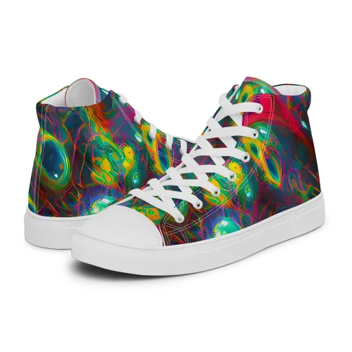 Aurora Grove on a Men's High Top Canvas Shoes