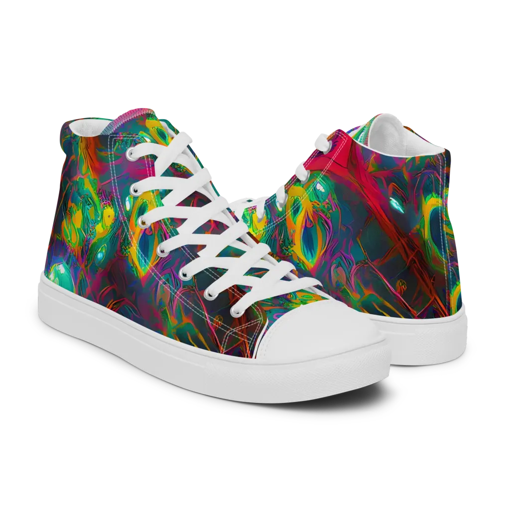 Aurora Grove on Men's High Top Canvas Shoes — Right
