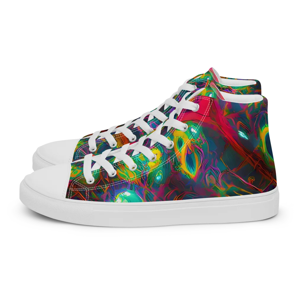Aurora Grove on Women's High Top Canvas Shoes — Left