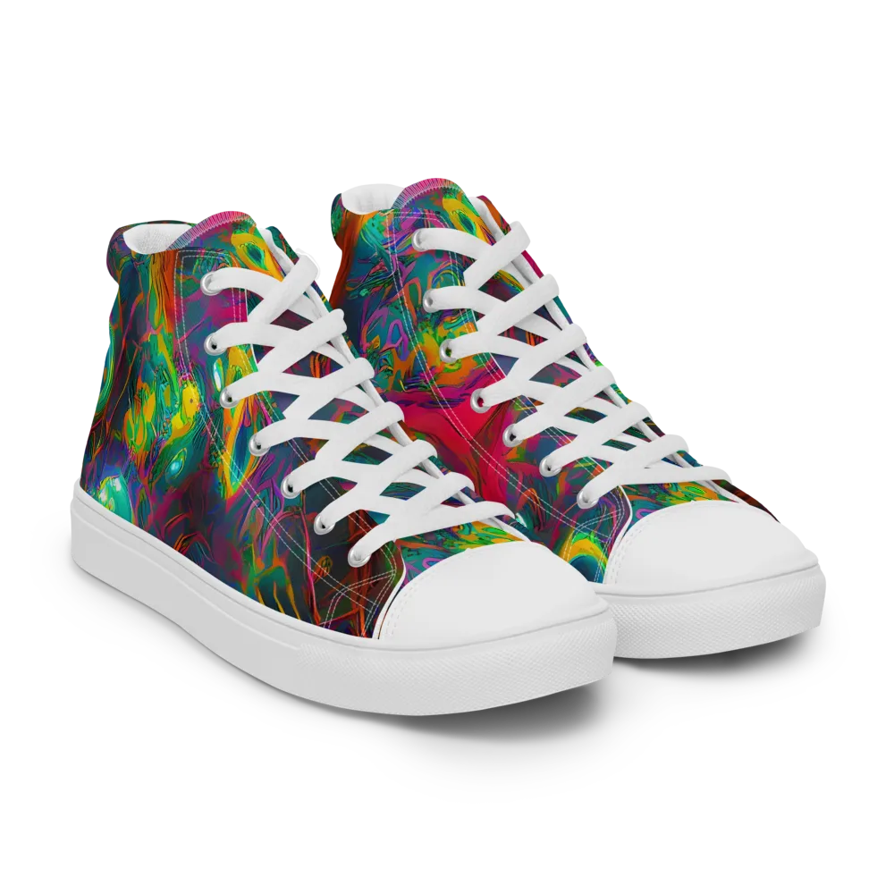Aurora Grove on Women's High Top Canvas Shoes — Right Front