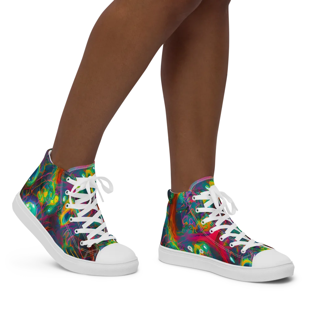Aurora Grove on Women's High Top Canvas Shoes — Right