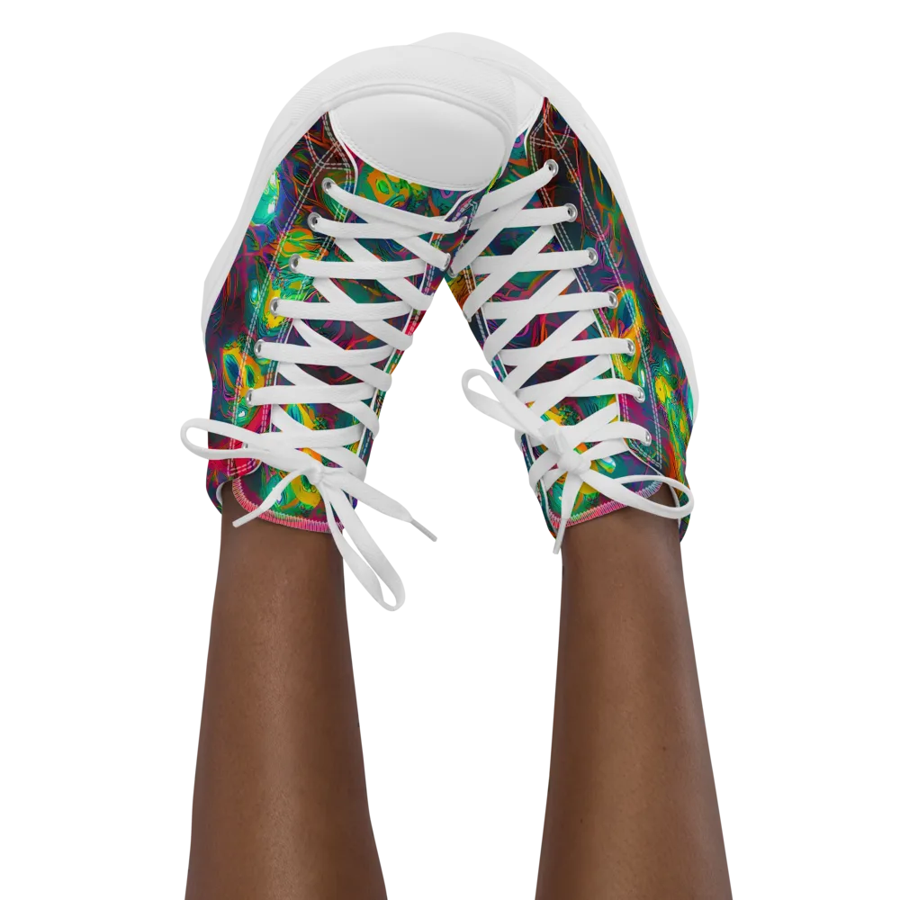 Aurora Grove on Women's High Top Canvas Shoes — Front