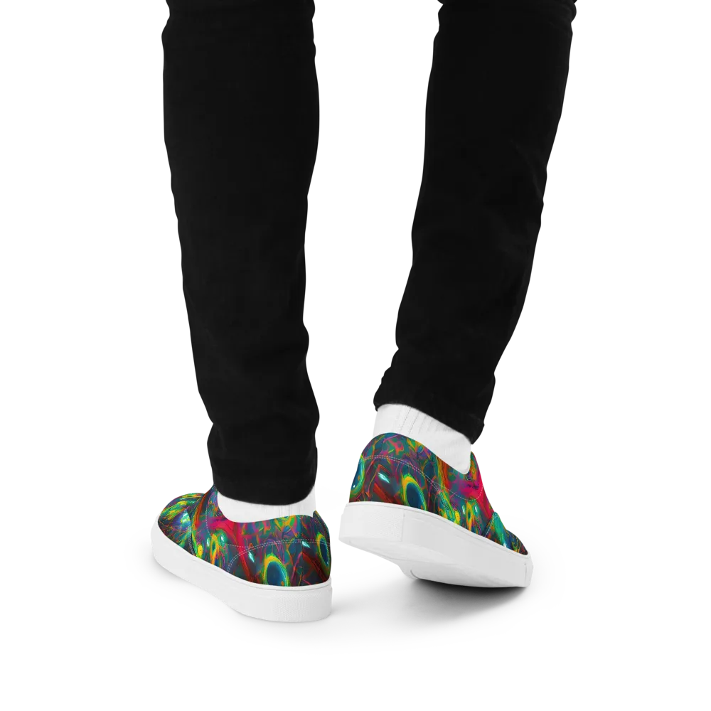 Aurora Grove on Men's Lace-Up Canvas Shoes — Back