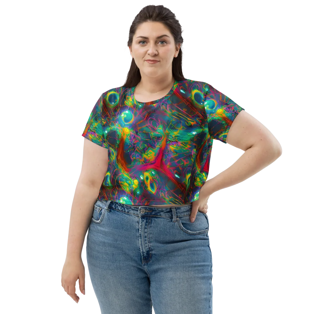 Aurora Grove on Crop Tee — Front