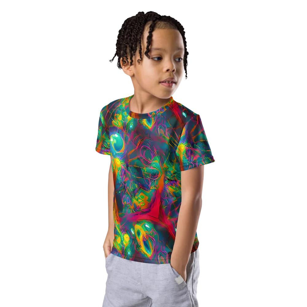Aurora Grove on Kids Crew Neck T-Shirt — Left Front