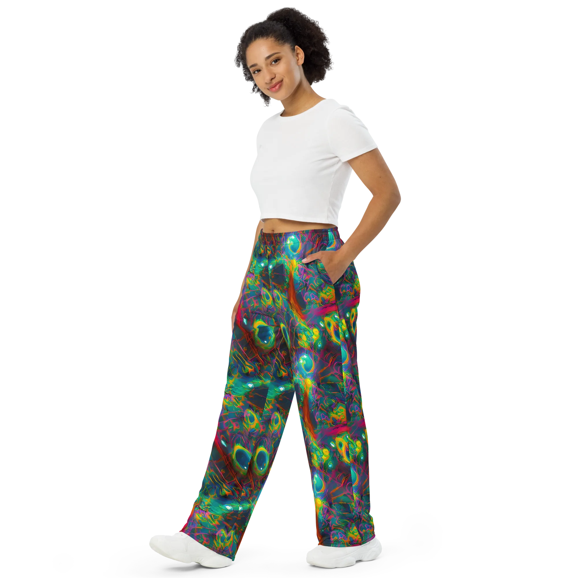 Aurora Grove on Wide-Leg Pants — Left Front