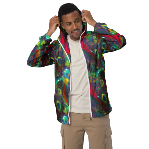 Aurora Grove on a Men's Windbreaker