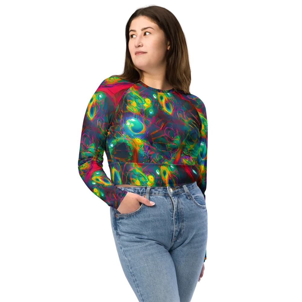 Aurora Grove on Long Sleeve Crop Top — Front