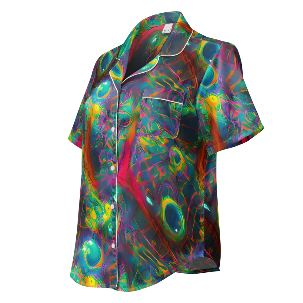 Aurora Grove on Women's Short Sleeve Pajama Top — Left Front
