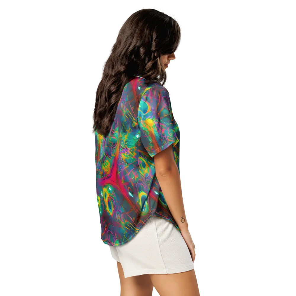 Aurora Grove on Women's Short Sleeve Pajama Top — Right Back