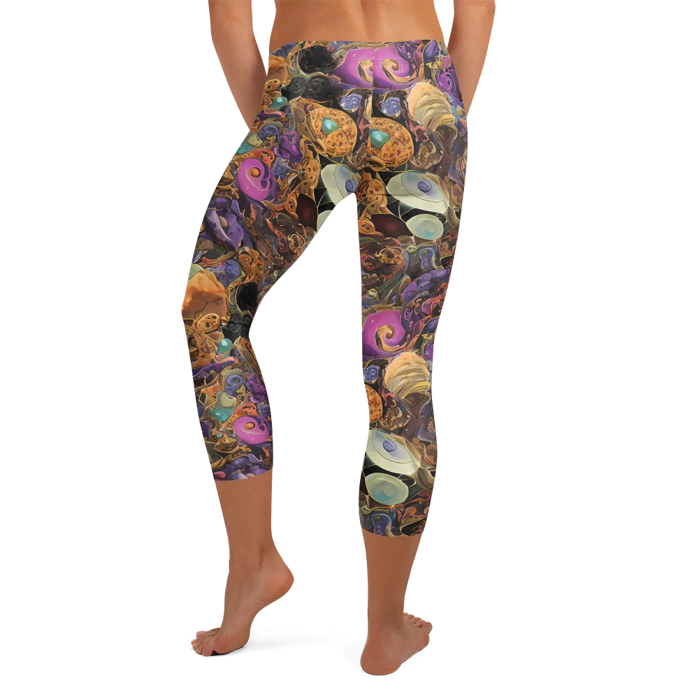 Baroque Nebula on Capri Leggings — Back