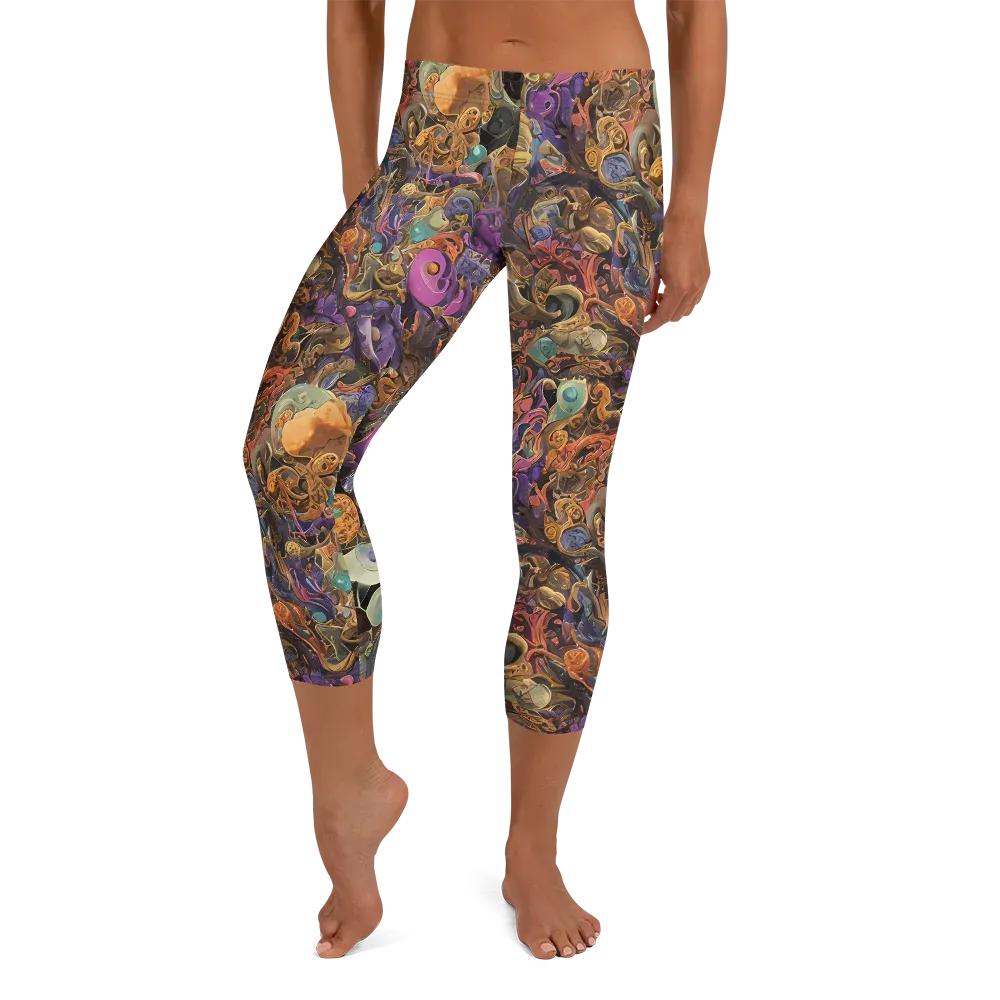 Baroque Nebula on Capri Leggings — Front