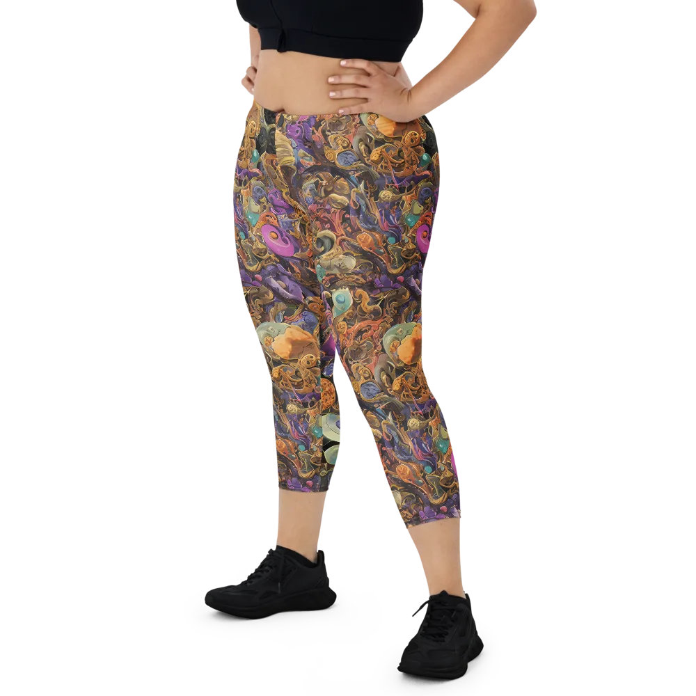 Baroque Nebula on Capri Leggings — Front