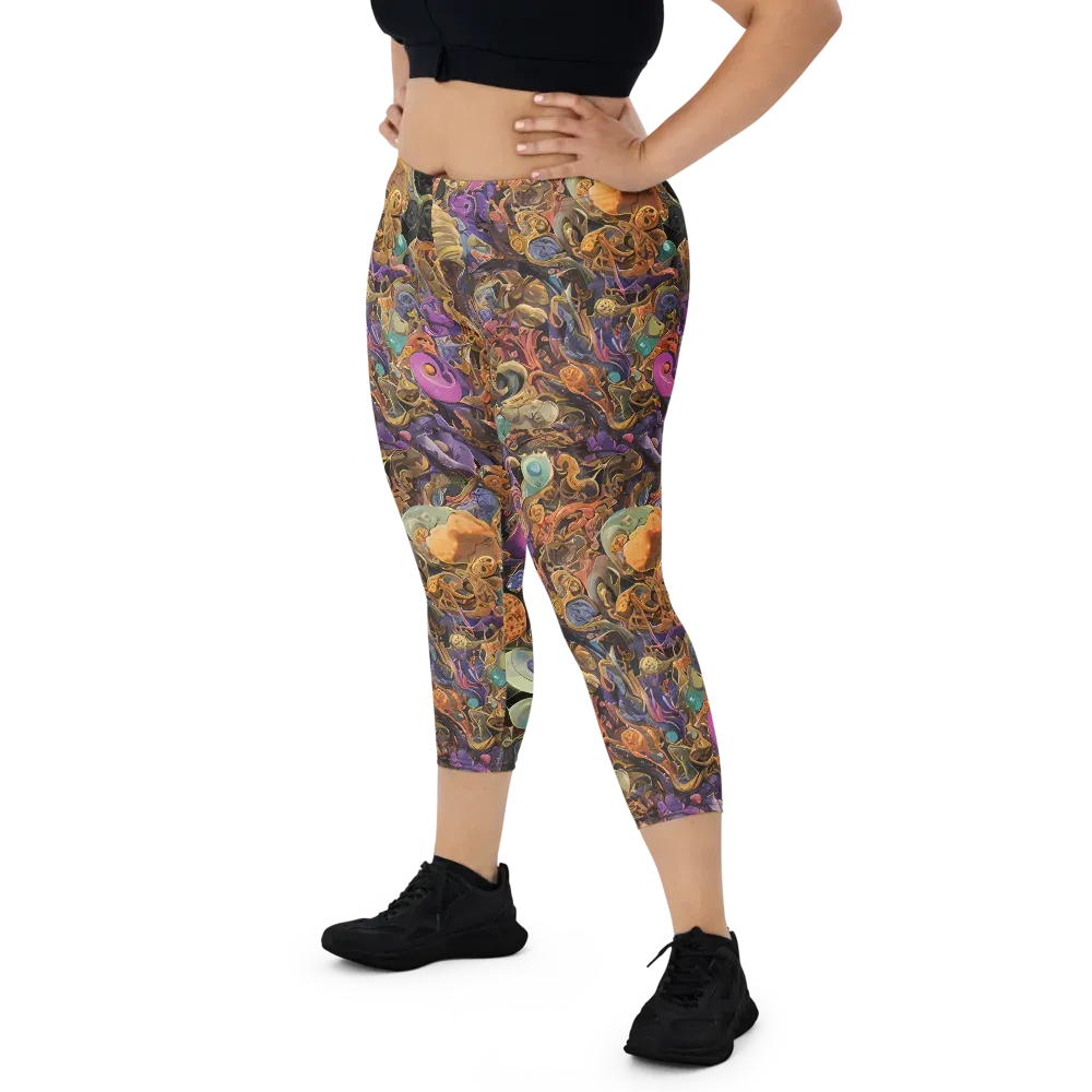 Baroque Nebula on Capri Leggings — Front