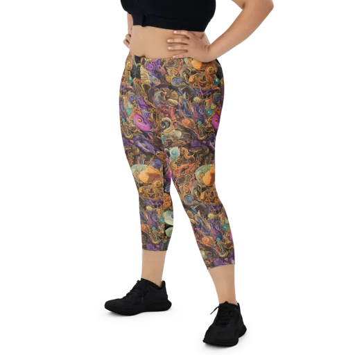 Baroque Nebula on a Capri Leggings