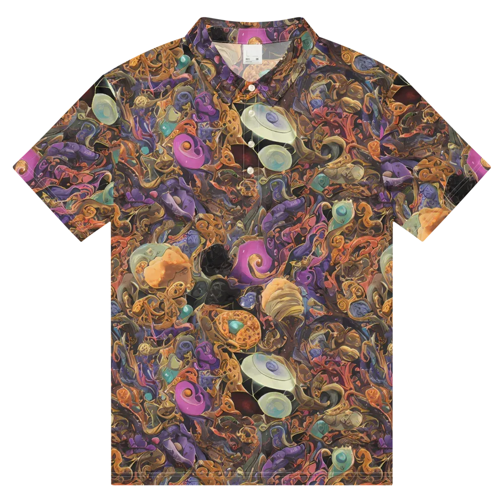 Baroque Nebula on Men's Slim Fit Polo Shirt — Front