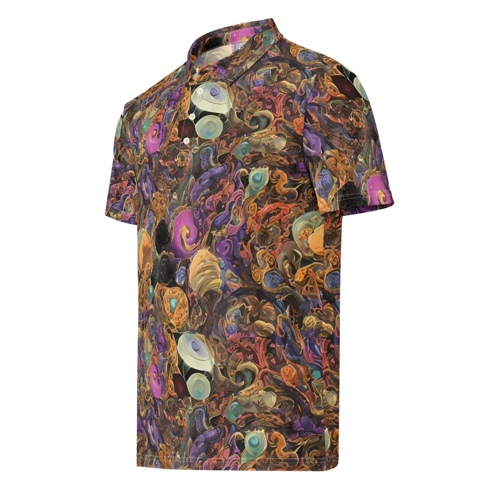 Baroque Nebula on Men's Slim Fit Polo Shirt — Left Front
