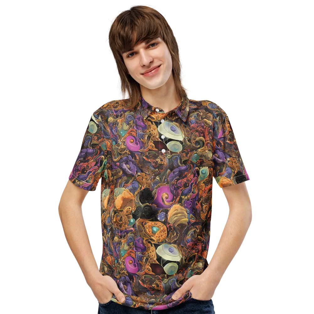 Baroque Nebula on Men's Slim Fit Polo Shirt — Front