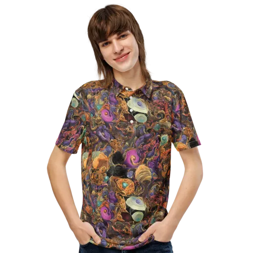 Baroque Nebula on a Men's Slim Fit Polo Shirt