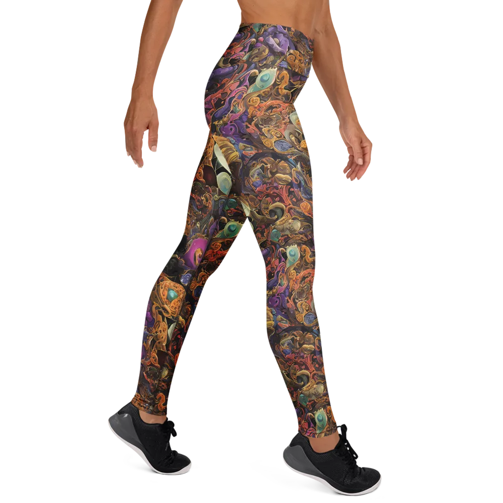 Baroque Nebula on Yoga Leggings — Right