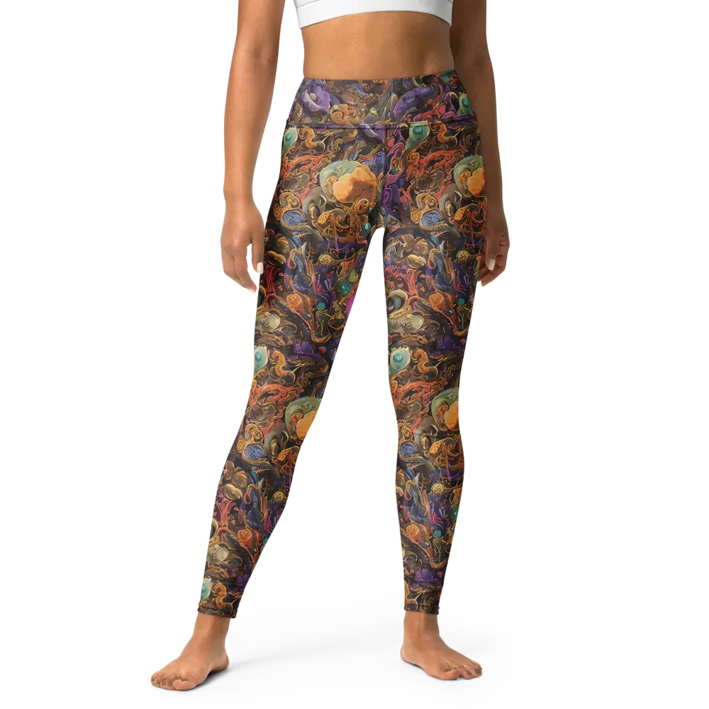 Baroque Nebula on Yoga Leggings — Front