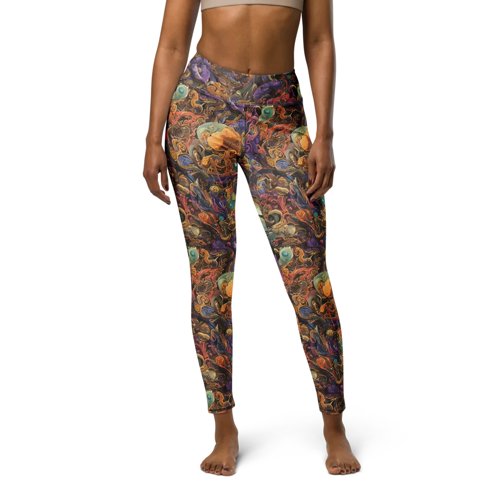 Baroque Nebula on Yoga Leggings — Front