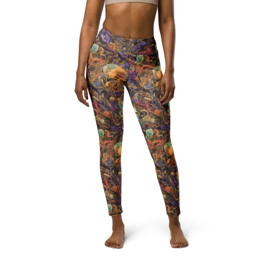 Baroque Nebula on a Yoga Leggings