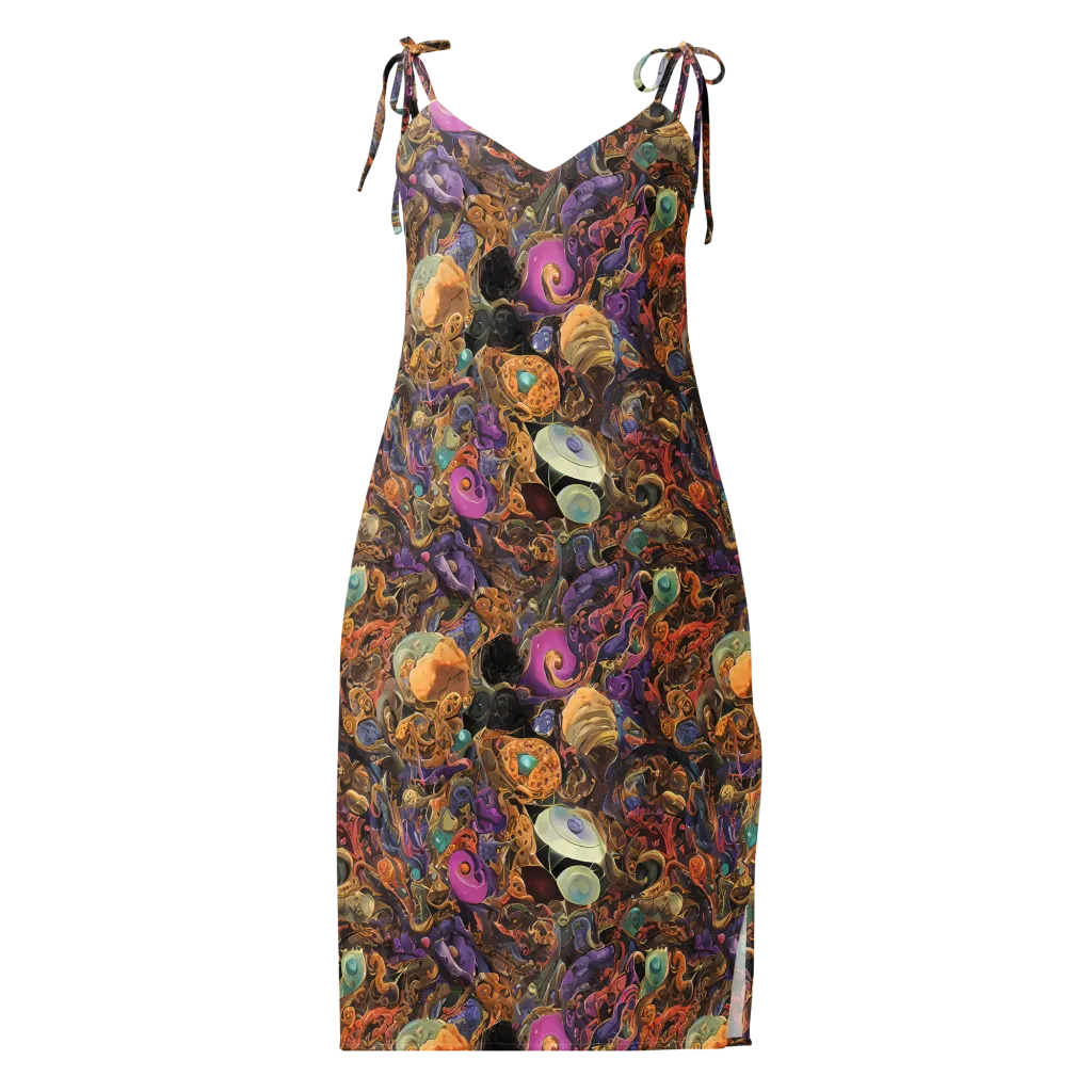 Baroque Nebula on Slip Dress — Front