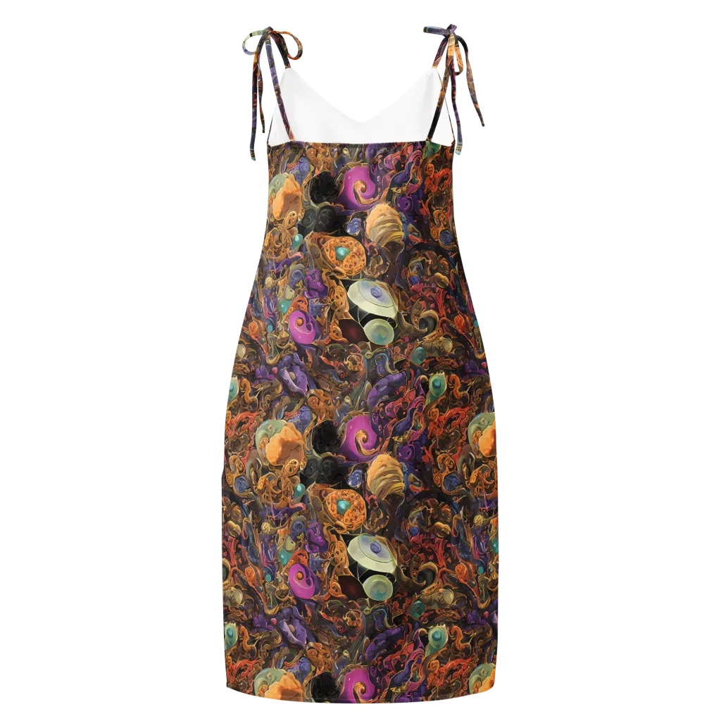 Baroque Nebula on Slip Dress — Back